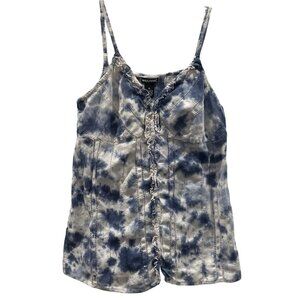 Y2K Babydoll Top Womens XL Tie Dye Camisole Shirt Wet Seal Festival Boho Fairy